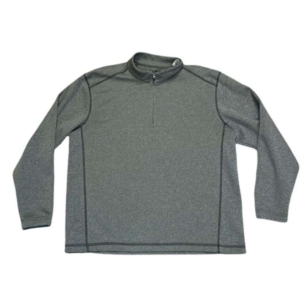 Pebble Beach Men's pullover sweatershirt 1/4" zip gray long sleeve golf outdoors